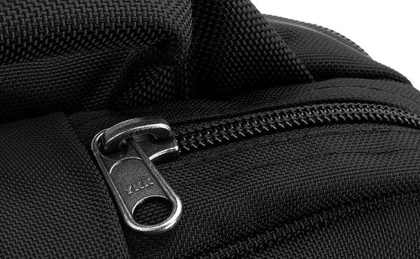 A close shot of the Pilot side pocket zipper.